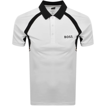 Product image for BOSS Quick Dry Slim Polo T Shirt White