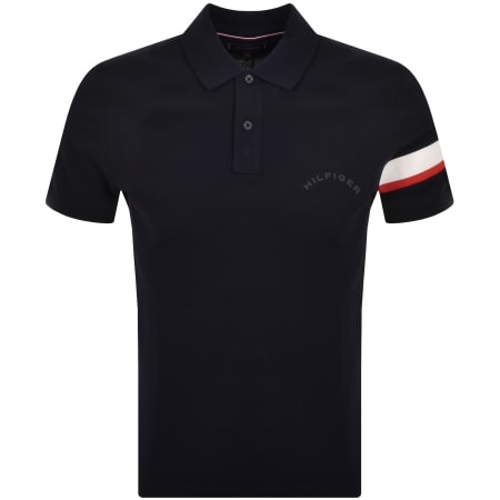 Product image for Tommy Hilfiger Sleeve Tape Polo T Shirt Desert Sky