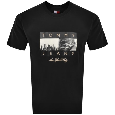 Product image for Tommy Jeans Photo Flag T Shirt Black