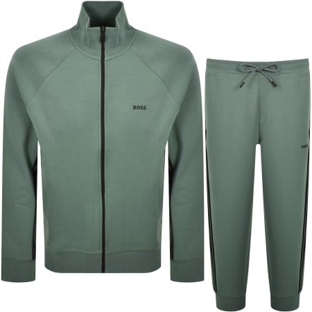 Product image for BOSS Full Zip Tracksuit Set Green