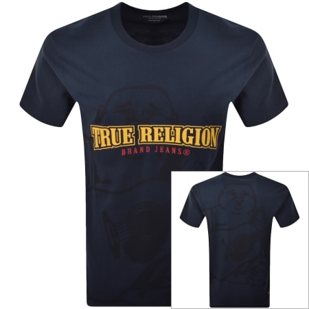 Product image for True Religion Shadow Logo T Shirt Blue