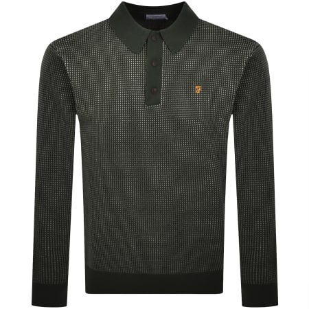Product image for Farah Gateacre Knit Polo Jumper Green
