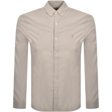 Product image for Farah Brewer Long Sleeve Shirt Beige