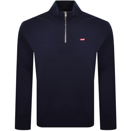 Product image for Levis Original Quarter Zip Sweatshirt Navy