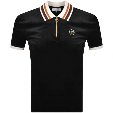Product image for Sergio Tacchini Mahony Velour Polo Black