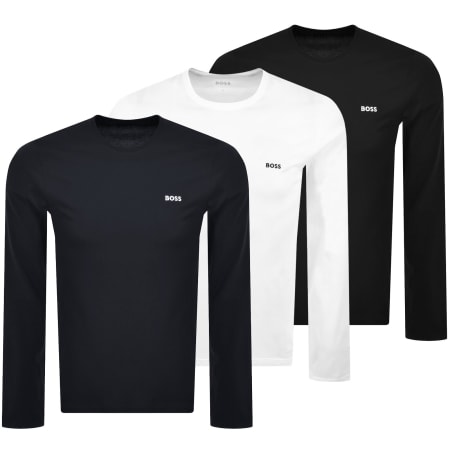 Product image for BOSS 3 Pack Long Sleeve T Shirts