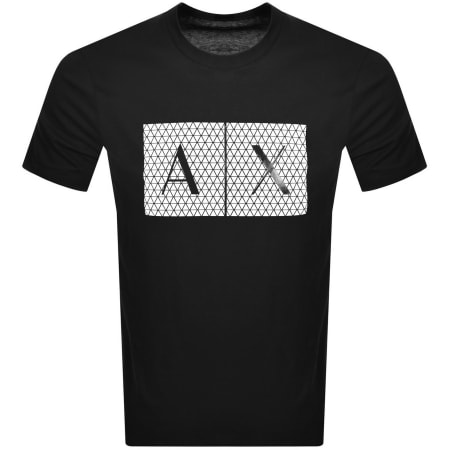 Product image for Armani Exchange Crew Neck Logo T Shirt Black