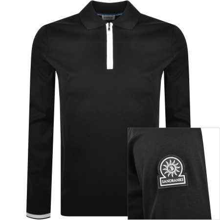 Product image for Sandbanks Silicone Zip Polo Shirt Black
