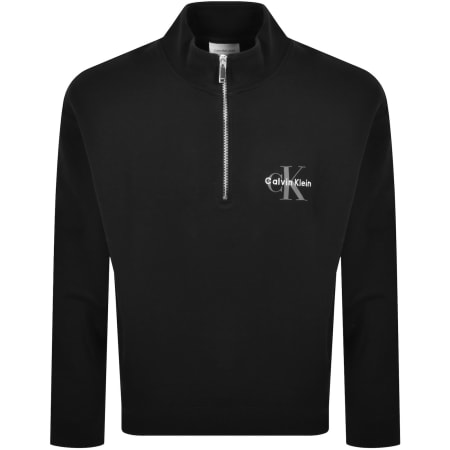 Product image for Calvin Klein Jeans Half Zip Sweatshirt Black