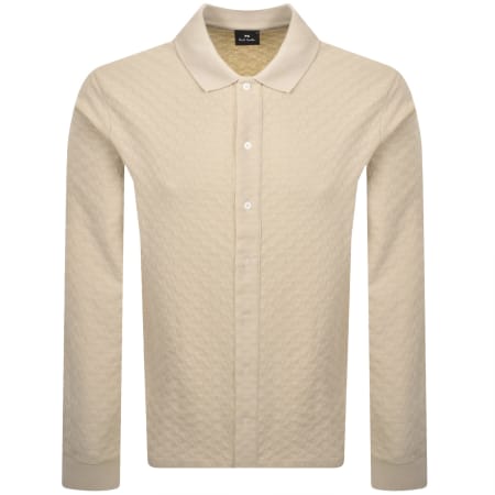 Product image for Paul Smith Long Sleeved Polo Shirt Beige