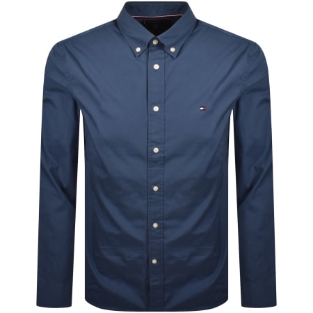 Product image for Tommy Hilfiger Flex Poplin Regular Fit Shirt Blue