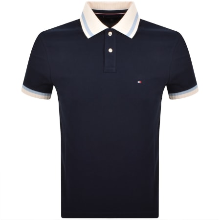Product image for Tommy Hilfiger Collar And Cuff Polo T Shirt Navy