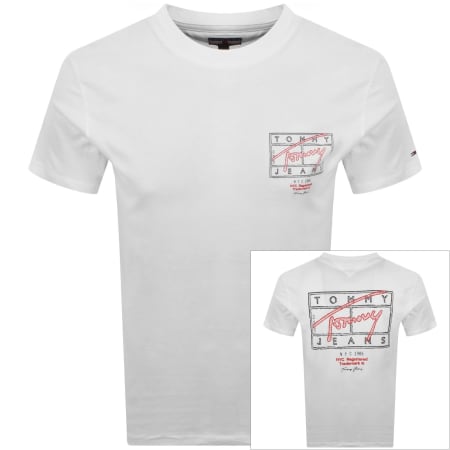 Product image for Tommy Jeans Signature Spray T Shirt Ecru