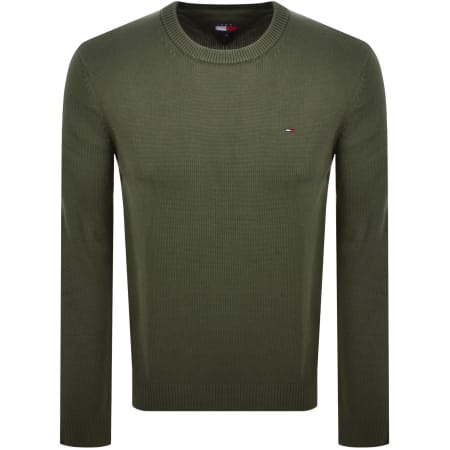 Product image for Tommy Jeans Flag Slim Fit Sweatshirt Green