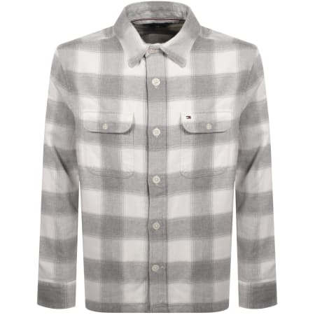 Product image for Tommy Hilfiger Flannel Check Overshirt Grey