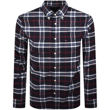 Product image for Tommy Hilfiger Oxford Check Shirt Navy