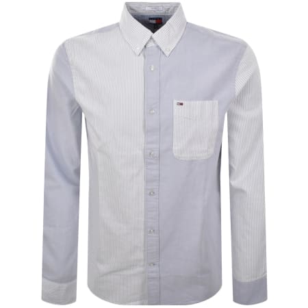 Product image for Tommy Jeans Striped Relaxed Fit Oxford Shirt Blue