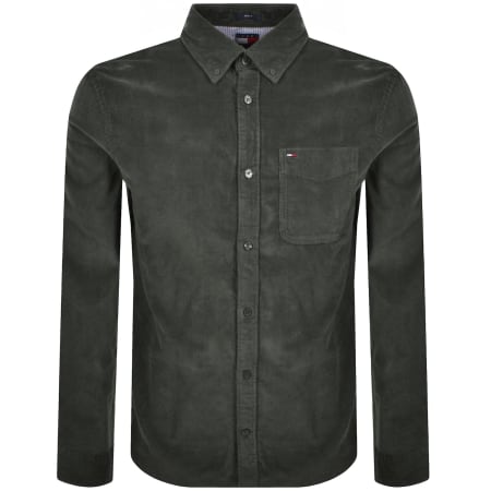 Product image for Tommy Jeans Corduroy Shirt Pewter Green
