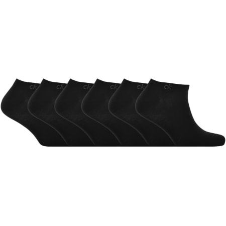 Product image for Calvin Klein 6 Pack Trainer Socks Black