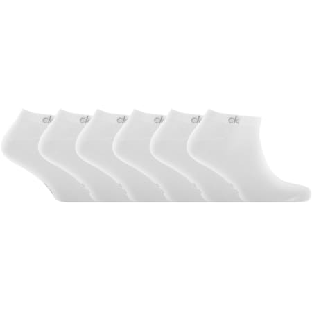 Product image for Calvin Klein 6 Pack Trainer Socks White