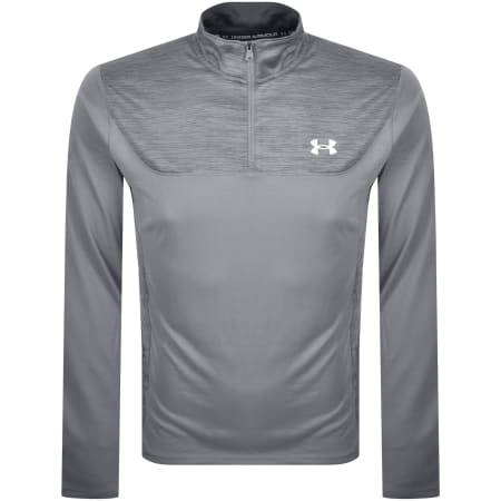 Product image for Under Armour Tech Utility Quarter Zip T Shirt Grey
