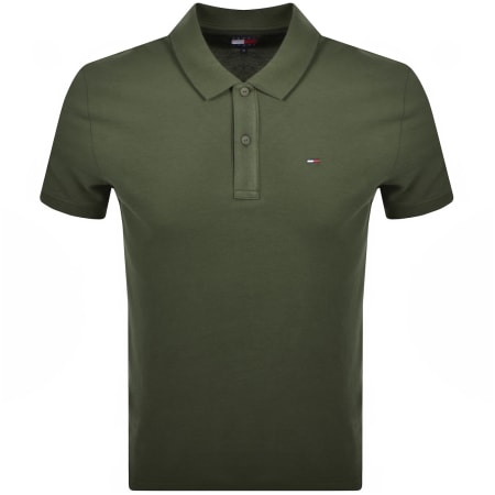 Product image for Tommy Jeans Slim Fit Polo T Shirt Green