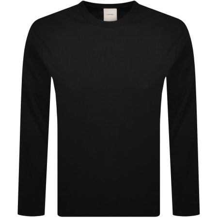 Product image for Calvin Klein Long Sleeve Interlock T Shirt Black
