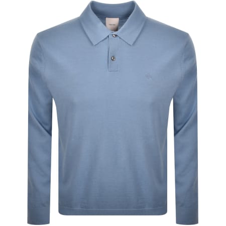 Product image for Calvin Klein Knit Polo T Shirt Blue