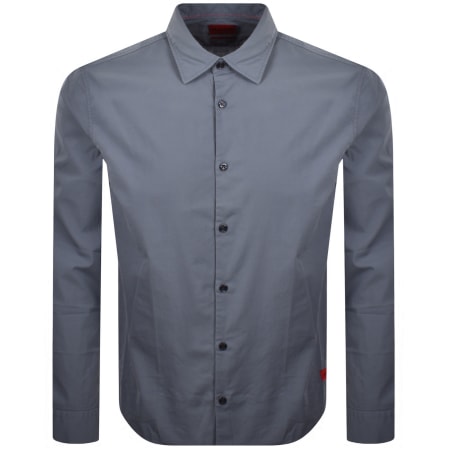 Product image for HUGO Long Sleeved Ermo Shirt Blue