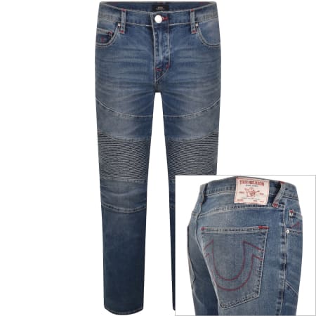 Product image for True Religion Rocco Moto Denim Jeans Blue