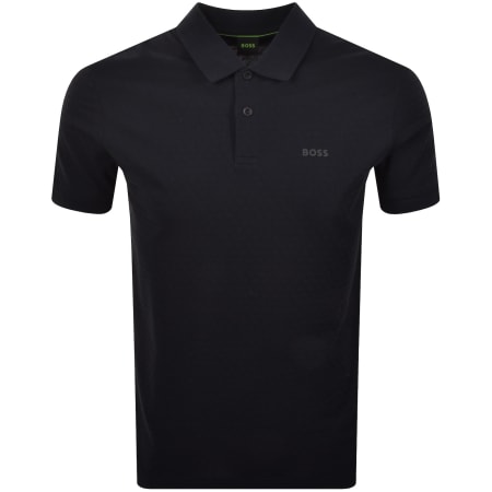 Product image for BOSS Pattern Polo T Shirt Dark Blue