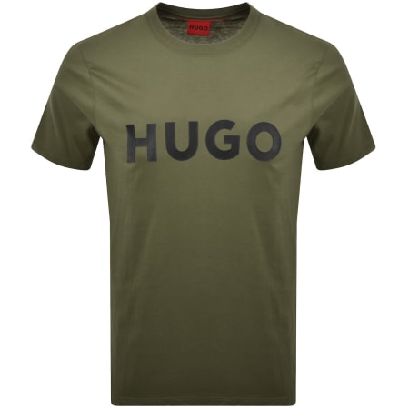 Product image for HUGO Dulivio Crew Neck T Shirt Green