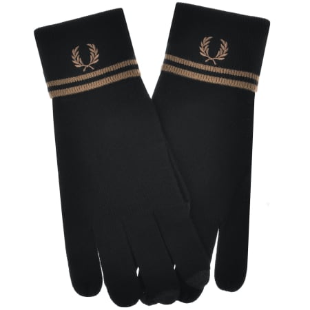 Product image for Fred Perry Merino Wool Gloves Black