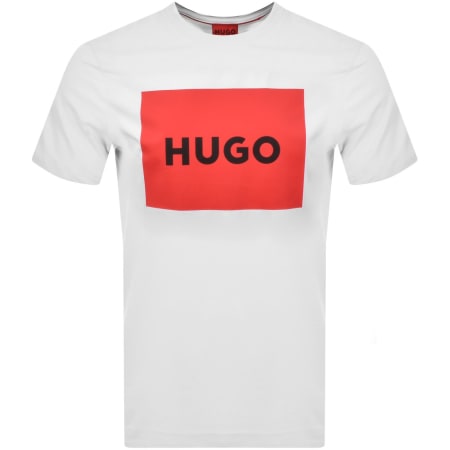 Product image for HUGO Dulive Crew Neck T Shirt White