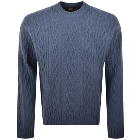 Product image for BOSS Kableto Knit Jumper Blue