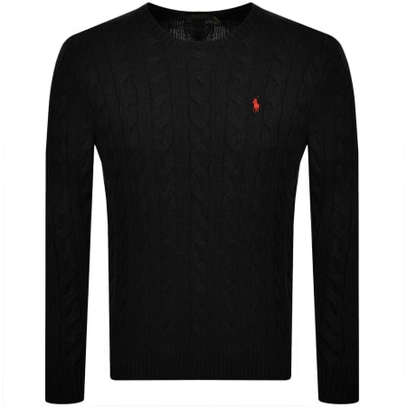 Product image for Ralph Lauren Driver Crew Neck Knit Jumper Black