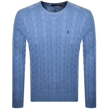 Product image for Ralph Lauren Driver Crew Neck Knit Jumper Blue