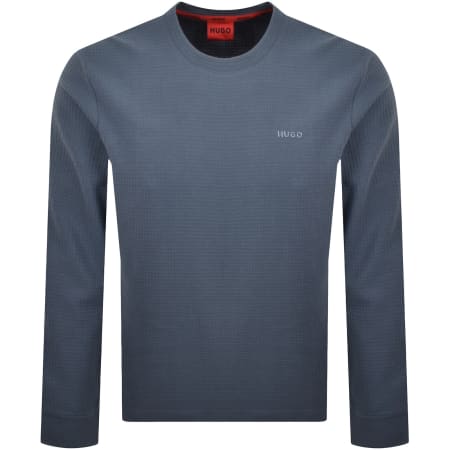 Product image for HUGO Austin Long Sleeved T Shirt Blue