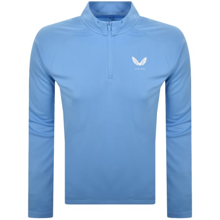Product image for Castore Adapt Quarter Zip Sweatshirt Cool Blue