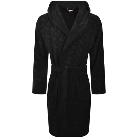 Product image for BOSS Monogram Dressing Gown Black