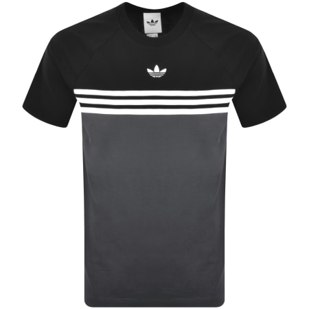 Product image for adidas Originals Chest Stripe T Shirt Black