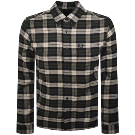Product image for Fred Perry Tartan Twill Shirt Green