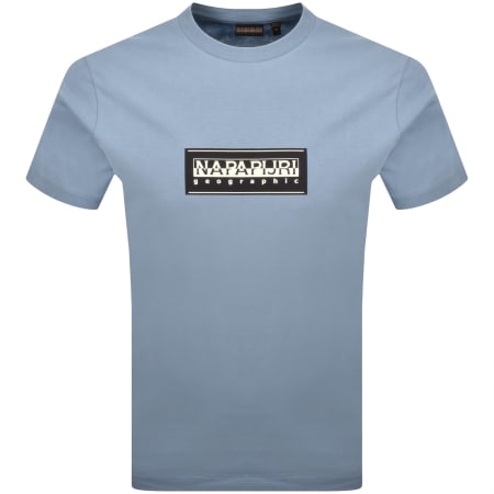 Product image for Napapijri S-Box Logo T Shirt Blue