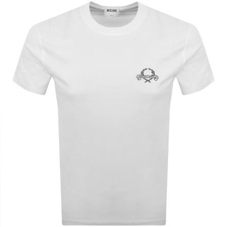 Product image for Moschino Laurel Crown Logo T Shirt White