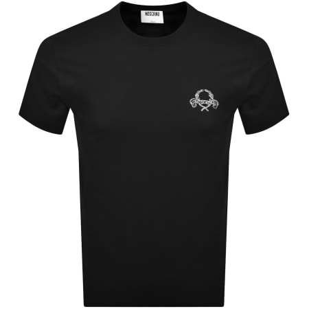 Product image for Moschino Laurel Crown Logo T Shirt Black