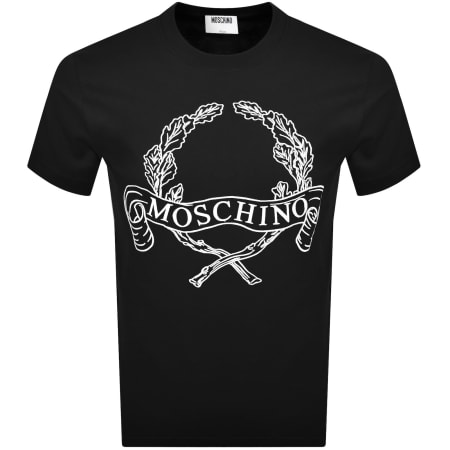 Product image for Moschino Laurel Crown Logo T Shirt Black