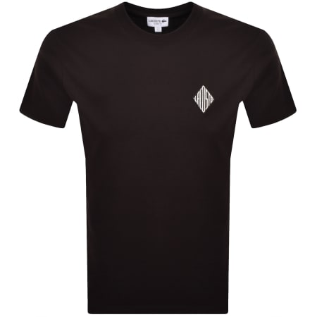 Product image for Lacoste Badge T Shirt Brown