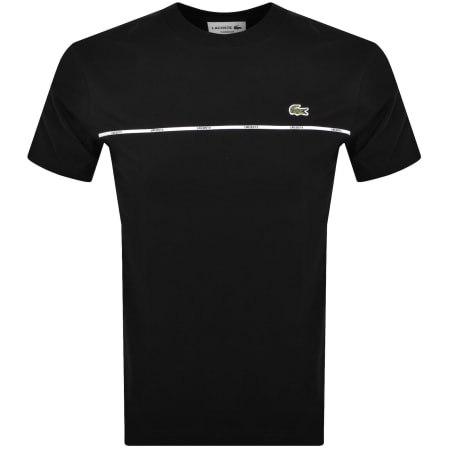 Product image for Lacoste Piped Logo T Shirt Black