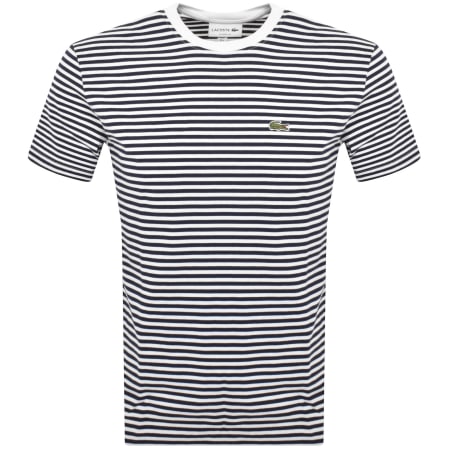 Product image for Lacoste Stripe T Shirt Navy