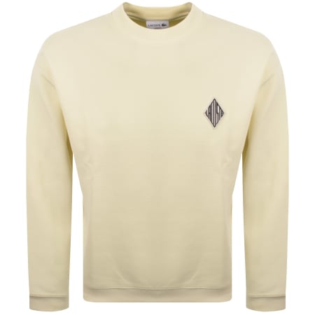 Product image for Lacoste Pique Badge Sweatshirt Pale Yellow